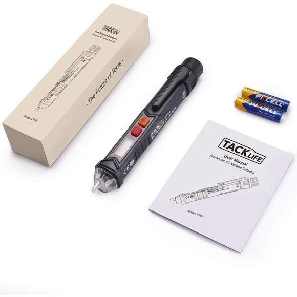 TACKLIFE Other - TACKLIFE Non-Contact AC Voltage Tester with Adjustable Sensitivity, LCD Display